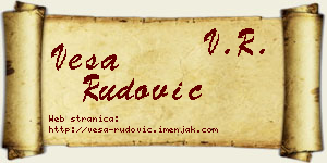 Vesa Rudović vizit kartica